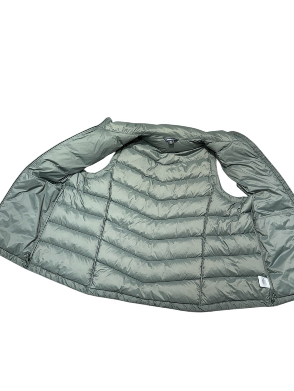 Eddie Bauer CirrusLite Down Vest Womens Sz L Olive Green 650 Fill Puffer Jacket - Picture 7 of 10